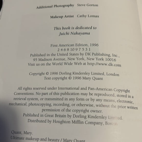 1996 First Edition MARY QUANT Ultimate Makeup & Beauty visual guide hardback - Picture 6 of 6